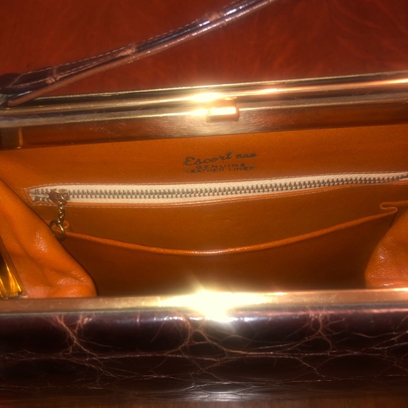 Authentic Alligator Bag Vintage Antique Escort EUC - Picture 7 of 8